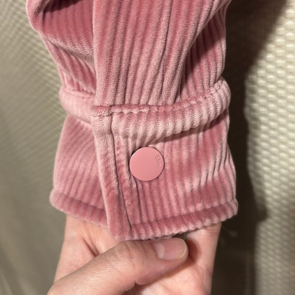 Elie Tahari Women's Pink Corduroy Cropped Jacket Size S/P Snap Front Utility - Picture 2 of 8